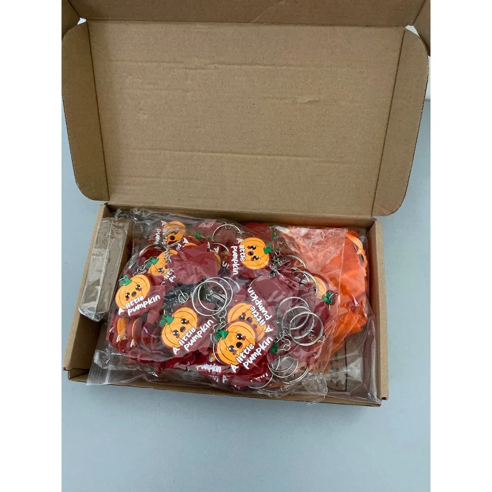 Lot of 50 Cute Pumpkin Keychains A Little Pumpkin Kawaii Halloween Party‎ Favor